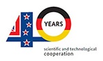 Logo 40 Jahre Wissenschaftskooperation zwischen Deutschland und Neuseeland