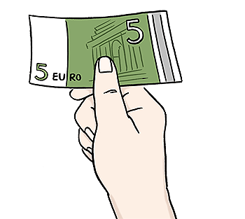 Hand mit Geldschein