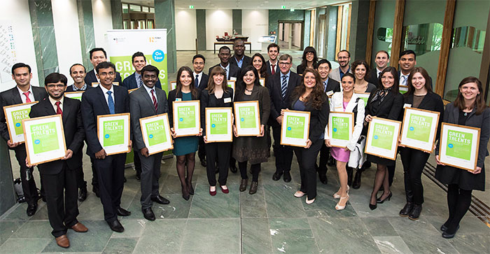 Gruppenfoto der Green Talents von 2015