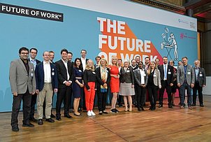 Netzwerkrepräsentantinnen bei der Auftraktveranstaltung der BMBF-Kampagne The Future of Work