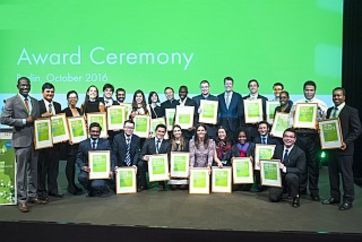 Group photo of the Green Talents at the award ceremony 2016