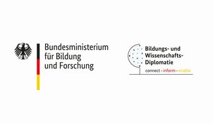 kombiniertes Logo BMBF und Bildungs- und Wissenschaftsdiplomatie