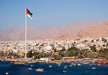 Jordanien Stadt am Meer