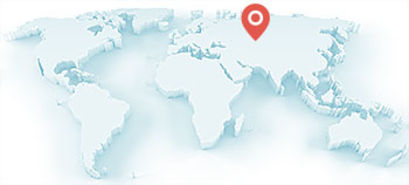 Weltkarte mit Markierung GUS